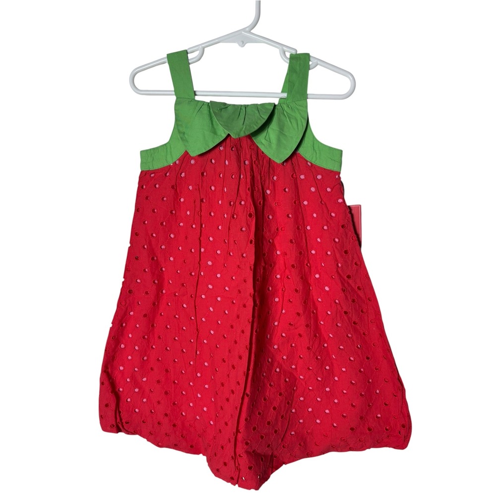 Gymboree girls 4T strawberry patch dress novelty photo shoot sweet eyelet  new